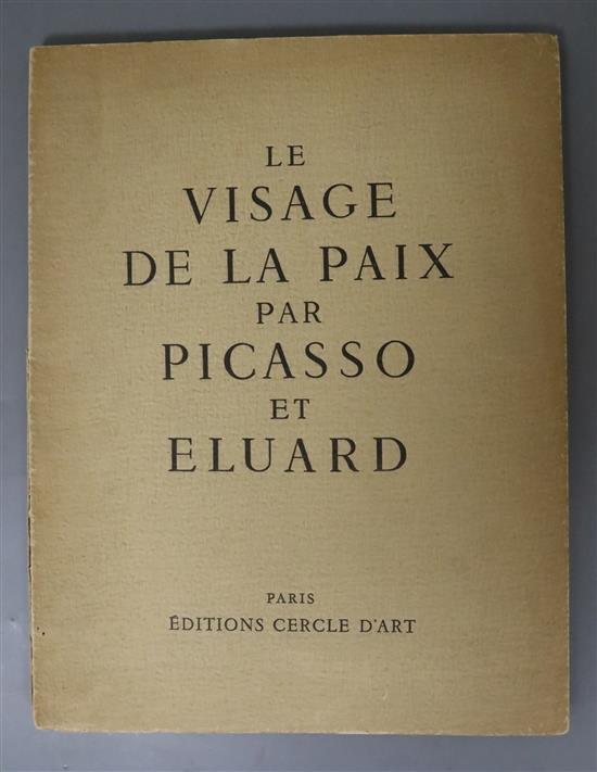 Eluard, Paul - Le Visage de la Paix par Picasso et Elvard, qto, soft covers, number 60 of 2000, 29 illustrations